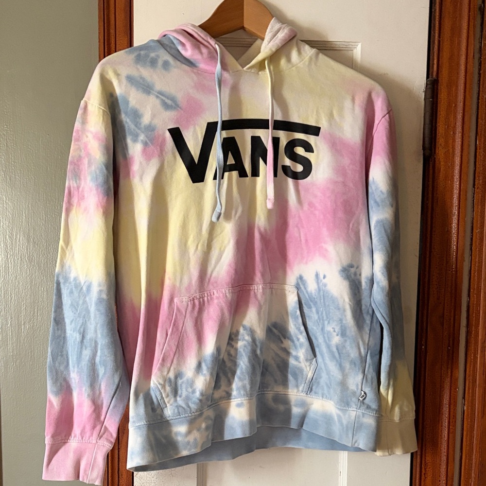 Vans Pastel Tie-Dye Hoodie in Yellow Pink Blue